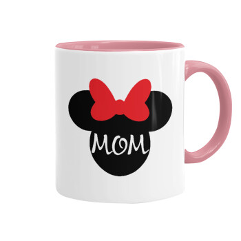 mini mom, Mug colored pink, ceramic, 330ml