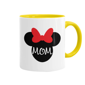 mini mom, Κούπα χρωματιστή κίτρινη, κεραμική, 330ml