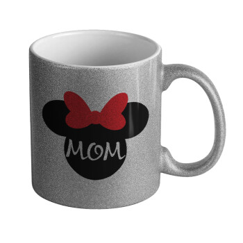 mini mom, Κούπα Ασημένια Glitter που γυαλίζει, κεραμική, 330ml