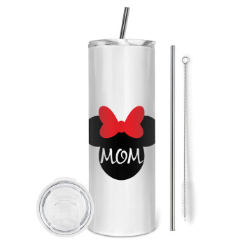 mini mom, Tumbler stainless steel 600ml, with metal straw & cleaning brush