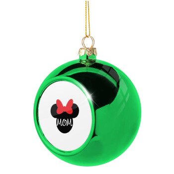 mini mom, Χριστουγεννιάτικη μπάλα δένδρου Πράσινη 8cm