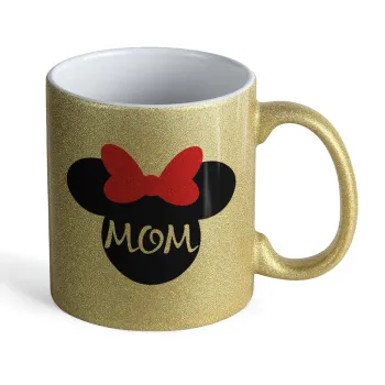 mini mom, Κούπα Χρυσή Glitter που γυαλίζει, κεραμική, 330ml