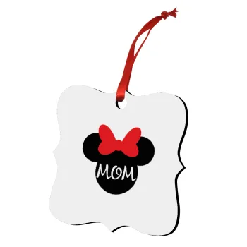 mini mom, Christmas ornament polygon wooden 7.5cm