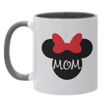mini mom, Κούπα χρωματιστή γκρι, κεραμική, 330ml
