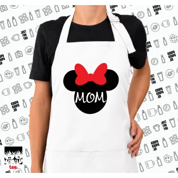 mini mom, Ποδιά μακριά Σεφ ολόσωμη με τσέπες white (ΕΝΗΛΙΚΩΝ)