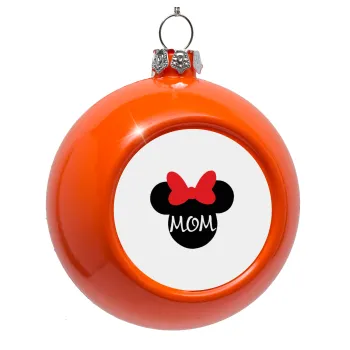 mini mom, Orange Christmas tree ornament bauble 8cm