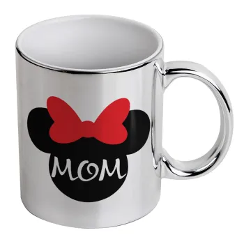 mini mom, Mug ceramic, silver mirror, 330ml