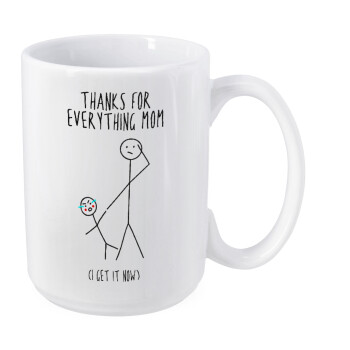 Thanks for everything mom, Κούπα Mega, κεραμική, 450ml