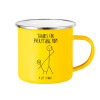Yellow Enamel Metallic Cup 360ml