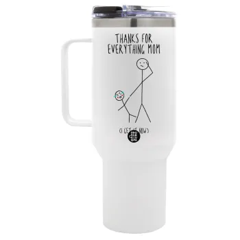 Thanks for everything mom, Mega Tumbler με καπάκι, διπλού τοιχώματος (θερμό) 1,2L