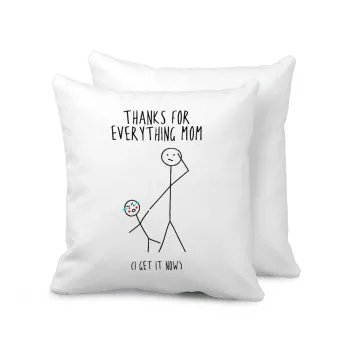 Thanks for everything mom, Sofa cushion 40x40cm includes filling
