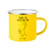 Yellow Enamel Metallic Cup 360ml