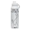 1L Stainless Steel Thermal Bottle with Phone Holder & Double Wall Insulation