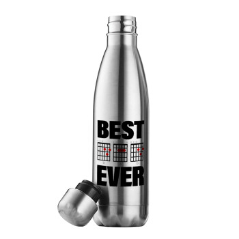 Best DAD Ever συγχορδίες κιθάρας, Μεταλλικό παγούρι θερμός Inox (Stainless steel), διπλού τοιχώματος, 500ml
