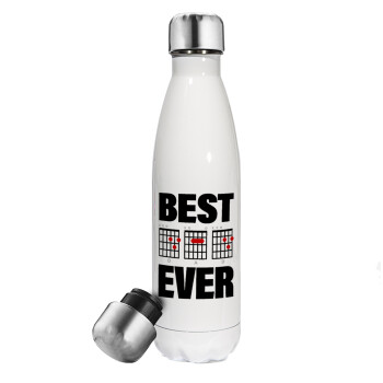 Best DAD Ever guitar chords, Metal mug thermos White (Stainless steel), double wall, 500ml