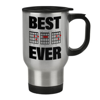 Best DAD Ever συγχορδίες κιθάρας, Κούπα ταξιδιού ανοξείδωτη με καπάκι, διπλού τοιχώματος (θερμό) 450ml
