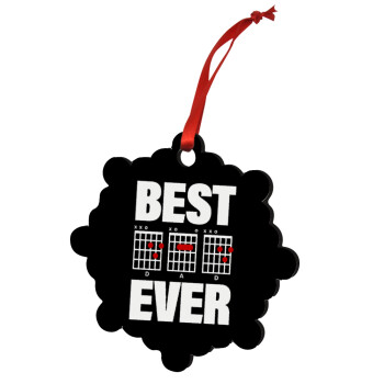 Best DAD Ever guitar chords, Christmas ornament snowflake wooden 7.5cm