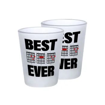 Best DAD Ever guitar chords, Σφηνοπότηρα γυάλινα 45ml του πάγου (2 τεμάχια)