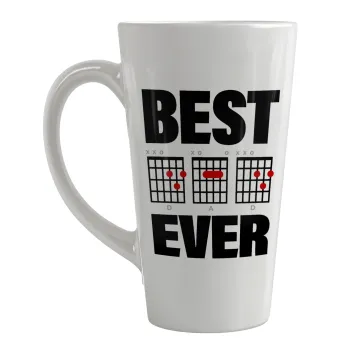 Best DAD Ever guitar chords, Κούπα κωνική Latte Μεγάλη, κεραμική, 450ml