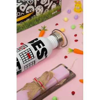 Best DAD Ever συγχορδίες κιθάρας, Πασχαλινή Λαμπάδα με παγούρι μεταλλικό (620ml, stainless steel) & κερί αρωματικό πλακέ (30cm) (ΡΟΖ)