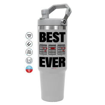 Best DAD Ever guitar chords, GREY color, 890ml (30oz) stainless Steel Tumbler with Handle