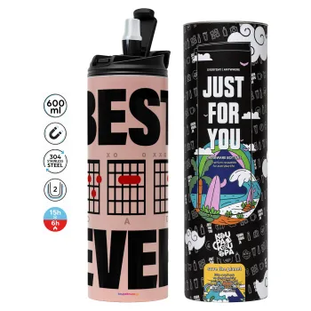 Best DAD Ever guitar chords, Tumbler stainless steel PINK 600ml