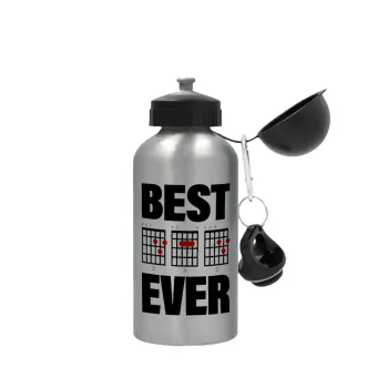 Best DAD Ever guitar chords, Metallic water jug, Silver, aluminum 500ml