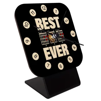 Best DAD Ever guitar chords, Quartz Table clock in natural wood (10cm)