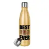 Glitter gold stainless steel thermos bottle, double-walled, 500ml