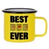 Metallic enamel MATT Yellow cup 360ml