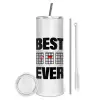 Tumbler stainless steel 600ml, with metal straw & cleaning brush