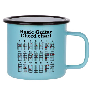 Guitar tabs, Κούπα Μεταλλική εμαγιέ ΜΑΤ σιέλ 360ml