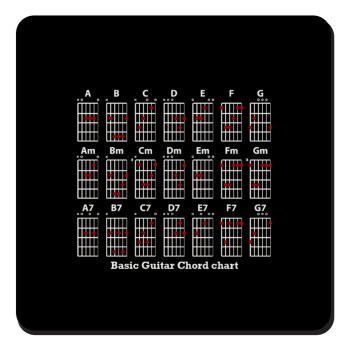 Guitar tabs, Τετράγωνο μαγνητάκι ξύλινο 9x9cm