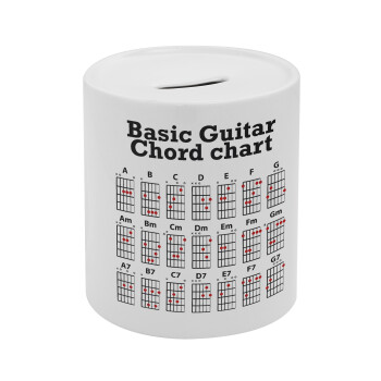 Guitar tabs, Κουμπαράς πορσελάνης με τάπα