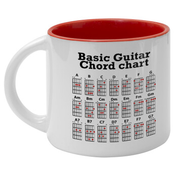 Guitar tabs, Κούπα κεραμική 400ml Λευκή/Κόκκινη