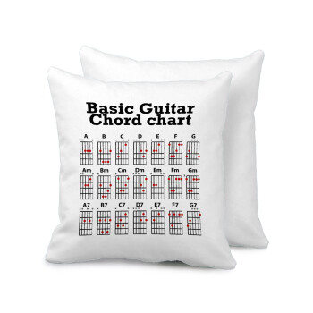 Guitar tabs, Sofa cushion 40x40cm includes filling