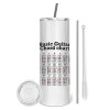 Tumbler stainless steel 600ml, with metal straw & cleaning brush