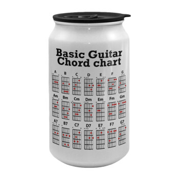 Guitar tabs, Κούπα ταξιδιού μεταλλική με καπάκι (tin-can) 500ml