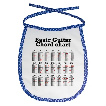 Guitar tabs, Σαλιάρα μωρού αλέκιαστη με κορδόνι Μπλε