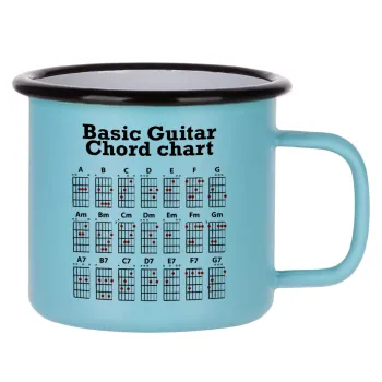 Guitar tabs, Κούπα Μεταλλική εμαγιέ ΜΑΤ σιέλ 360ml