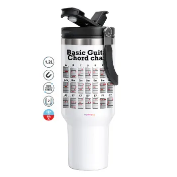 Guitar tabs, Mega Stainless steel Tumbler with lid, double wall 1,2L