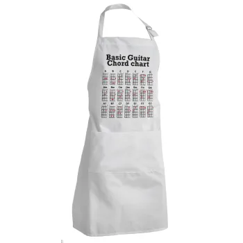 Guitar tabs, Adult Chef Apron (with sliders and 2 pockets)
