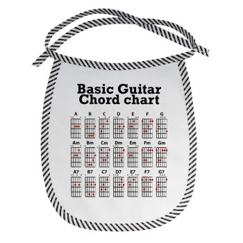 Συγχορδίες κιθάρας, Σαλιάρα μωρού αλέκιαστη με κορδόνι Μαύρη