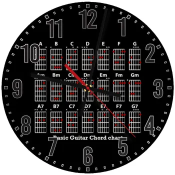 Guitar tabs, Ρολόι τοίχου ξύλινο (30cm)