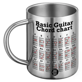 Guitar tabs, BIG Mug Stainless steel double wall (450ml)