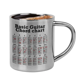 Guitar tabs, Double-wall metal cup for espresso (220ml)