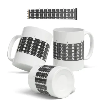 Guitar fretboard, Κούπα, κεραμική, 330ml