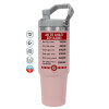 Pink color, 890ml (30oz) stainless Steel Tumbler with Handle