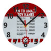 Ρολόι τοίχου γυάλινο (20cm)