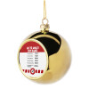 Golden Christmas tree ball ornament 8cm